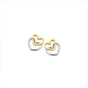 PENDIENTES NAIOMY AG925 CORAZONES BICOLOR