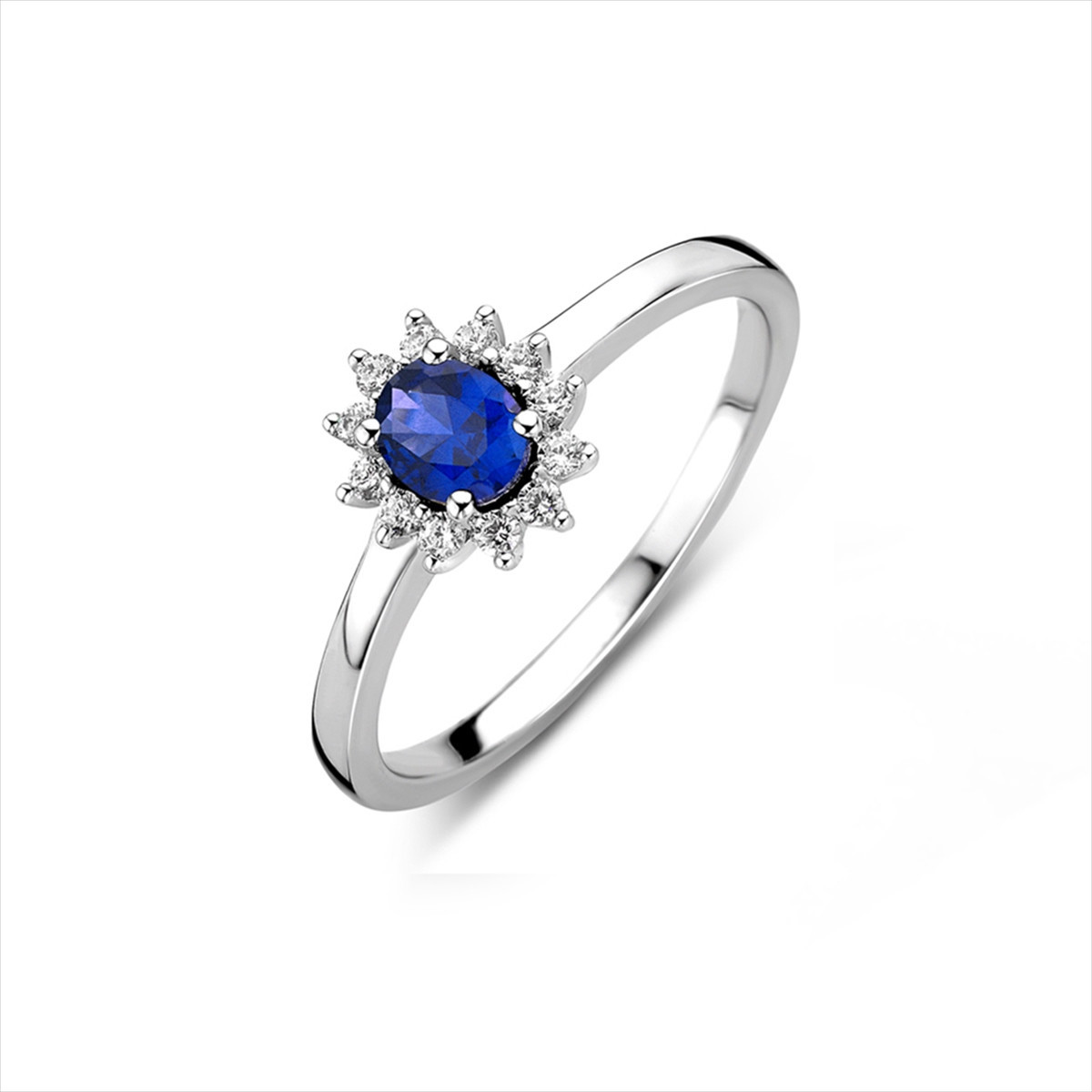 ANILLO NAIOMY AG925 PIEDRA  AZUL + CIRCONITAS