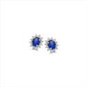 PENDIENTES NAIOMY AG925 PIEDRA  AZUL + CIRCONITAS