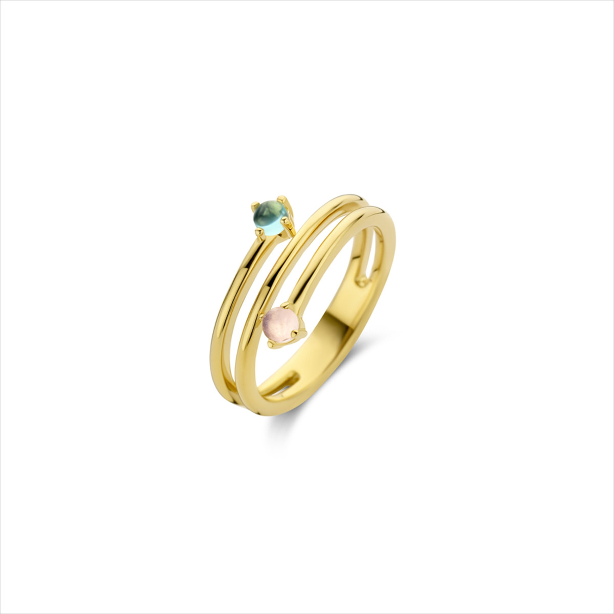 ANILLO NAIOMY AG925 BAÑO ORO PIEDRAS COLOR